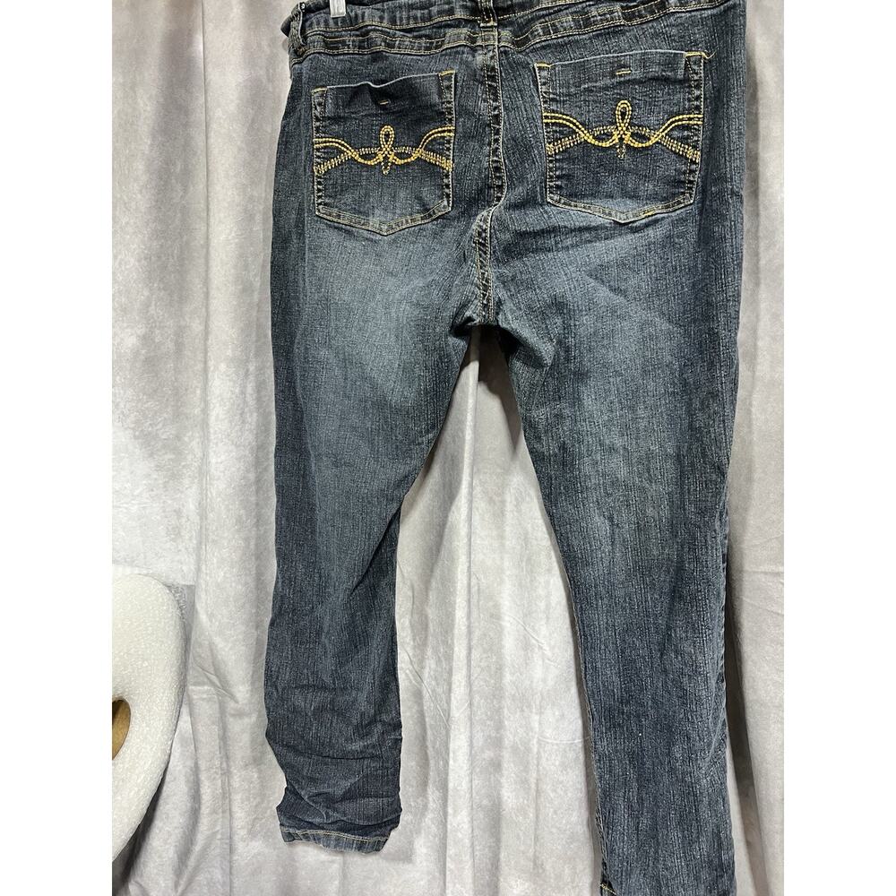 Bubblegum Grunge straight leg high Rise Dark Wash Jeans 22